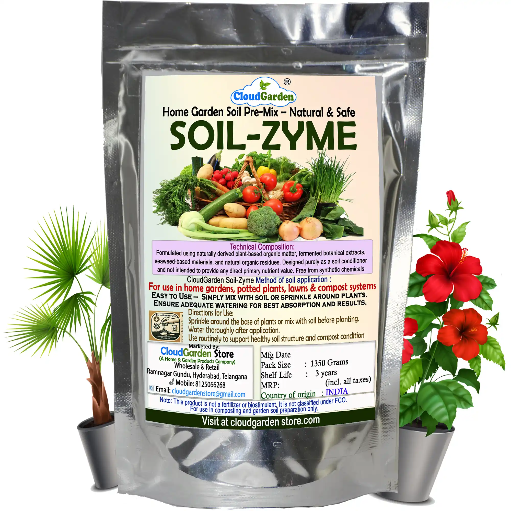 Soil Zyme 1350g plant growth powder for home and terrace gardens