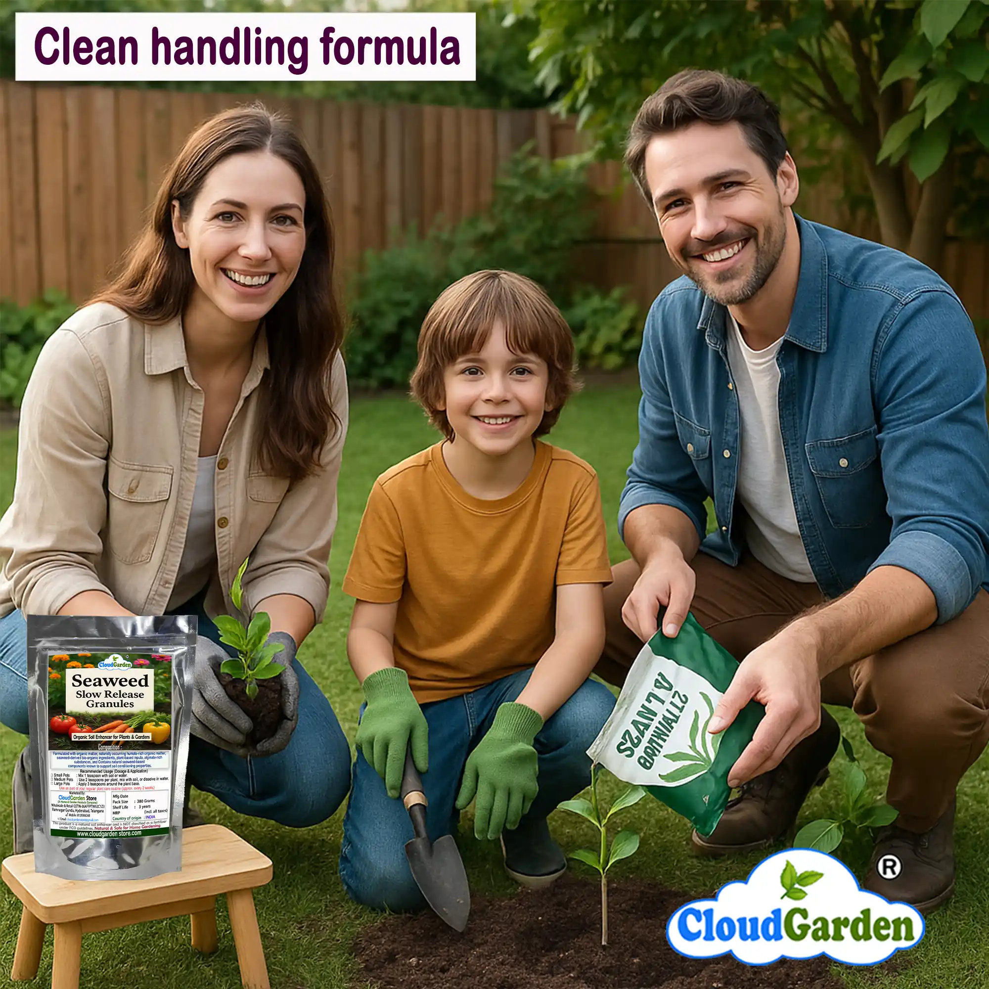 Seaweed granules for plants 380g used for regular plant care