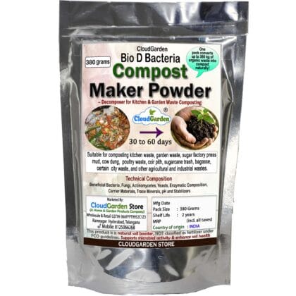 CloudGarden Bio-D compost maker powder 380g for kitchen waste and garden composting