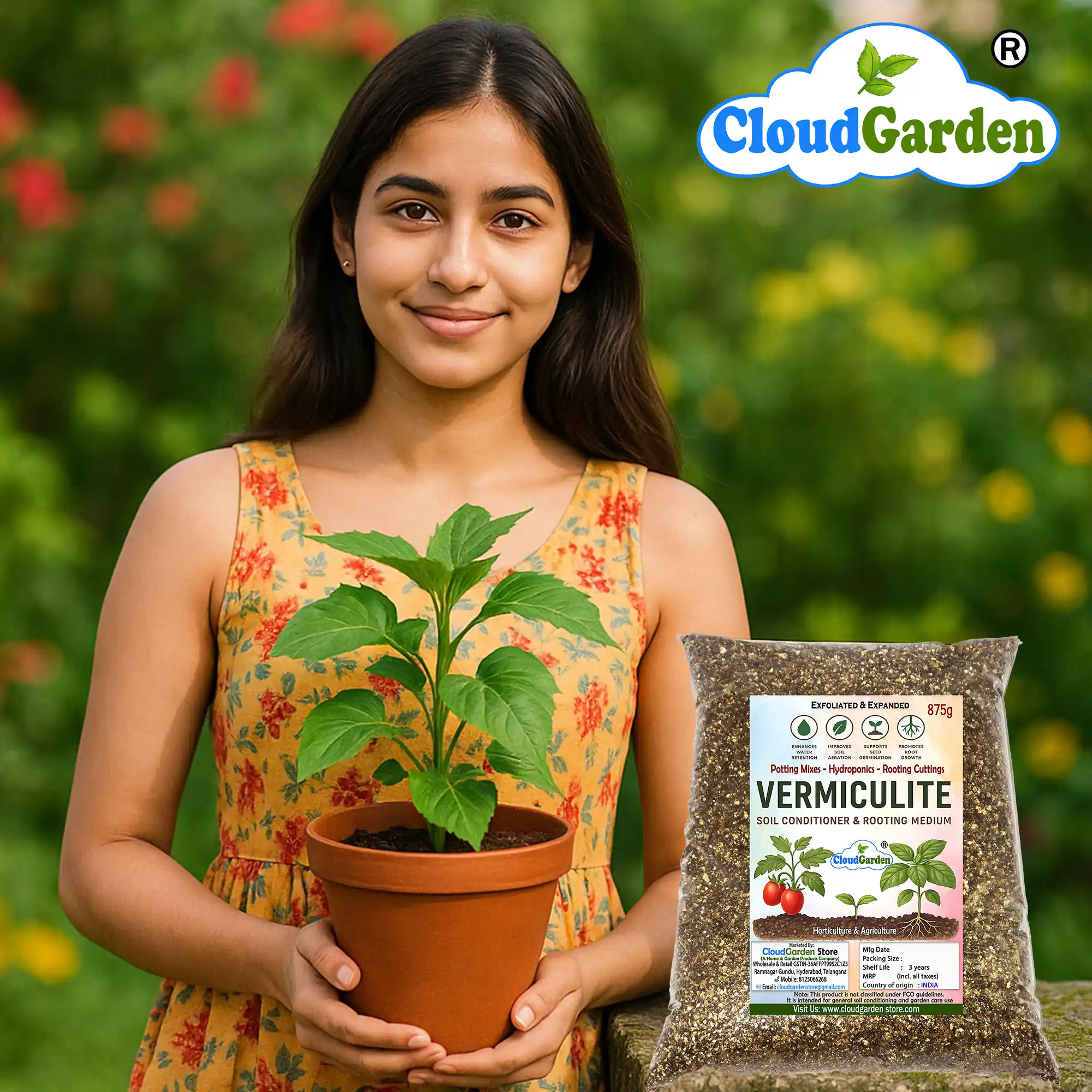 Vermiculite for potting mix used in home gardening