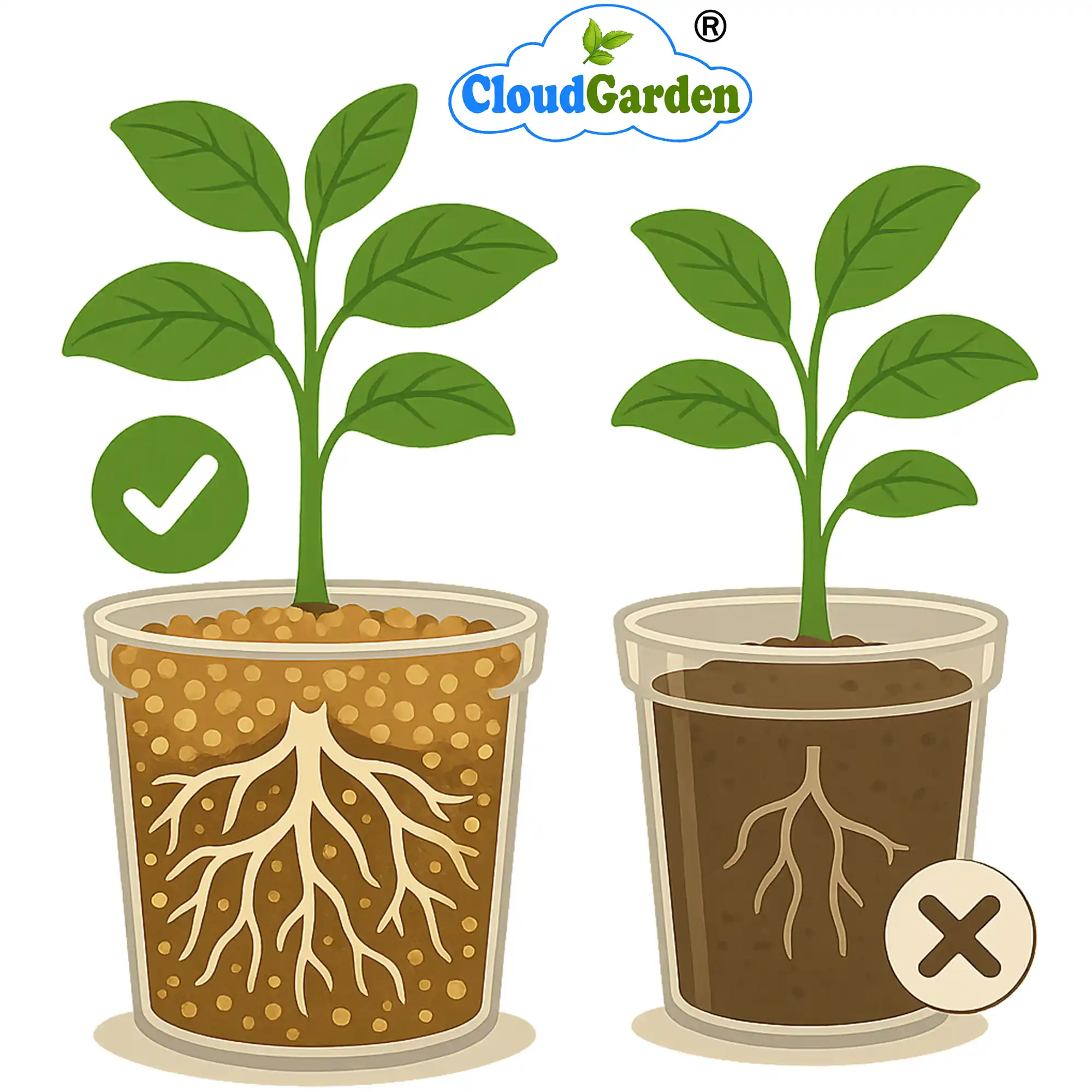 Correct potting soil using vermiculite for potting mix