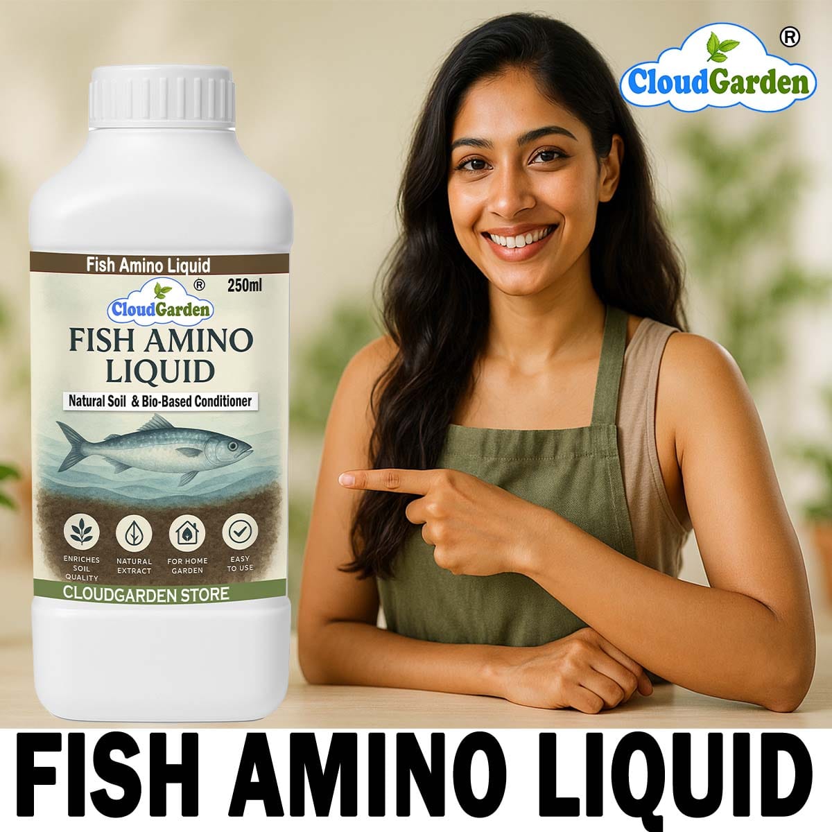 CloudGarden fish amino liquid for soil conditioning and garden care use in home gardening