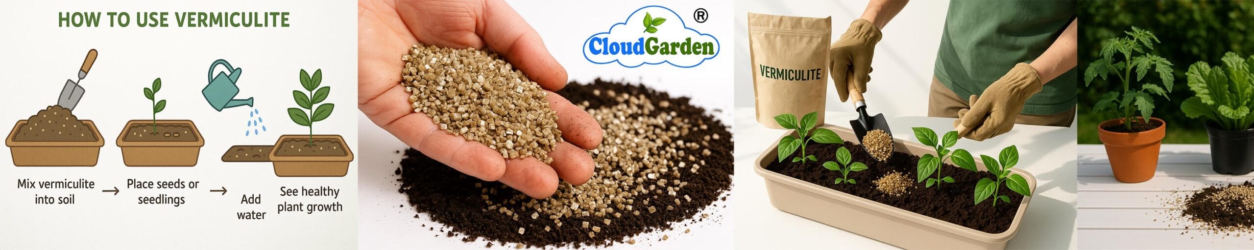 How to apply vermiculite by mixing with soil for home and terrace gardening