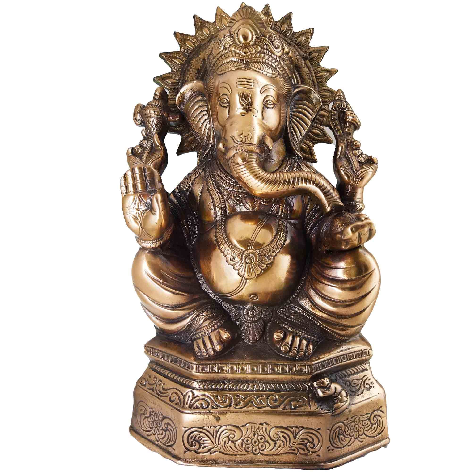 lord-ganesha-aluminium-copper-oxidised-idol-home-decor Lord Ganesha aluminium idol with copper oxidised finish for home pooja décor