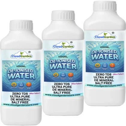 Ultra pure deionised deionized water 3 liters pack of 3 with zero TDS mineral free quality