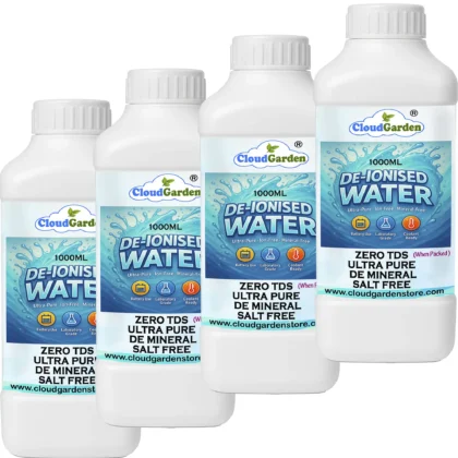 Ultra pure deionised deionized water 4 liters pack of 4 zero TDS mineral free water